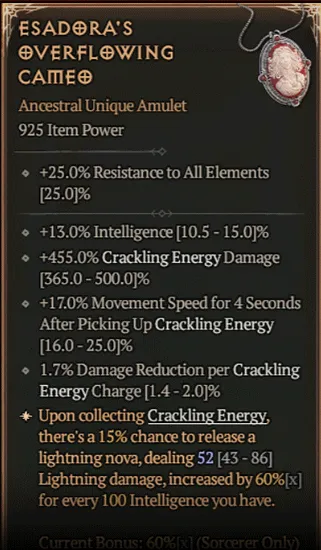 Esadora's Overflowing Cameo